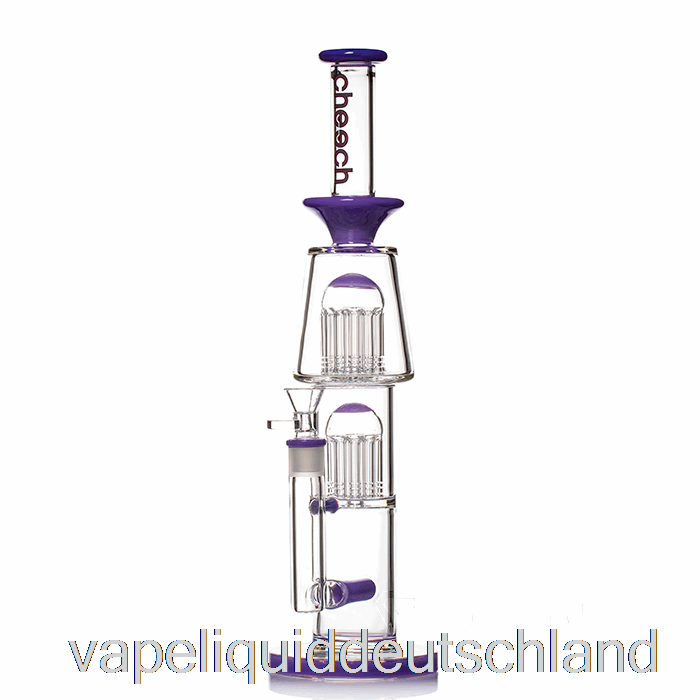 Cheech Glass Dual Tree Inline-Bong, Violette Vape-Flüssigkeit